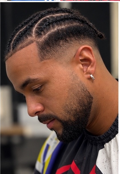 Braided style and clean fade